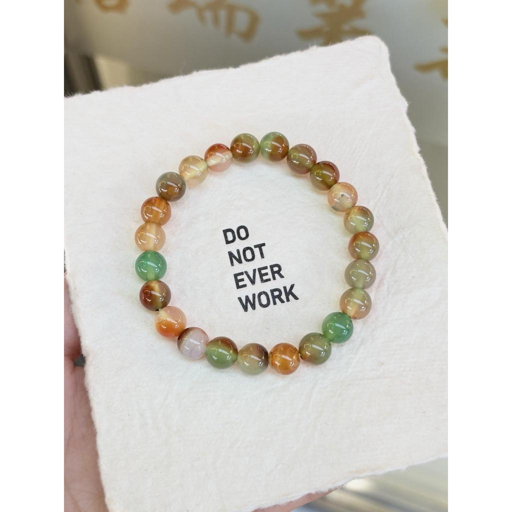 Multi Styles Natural Crystal Beaded Bracelets, Handmade Gemstone Stretch Bracelet for Women