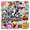 50pcs Trendy Hip Hop Dance Cartoon Stickers - Waterproof Decoration for Skateboards, Laptops, and More
