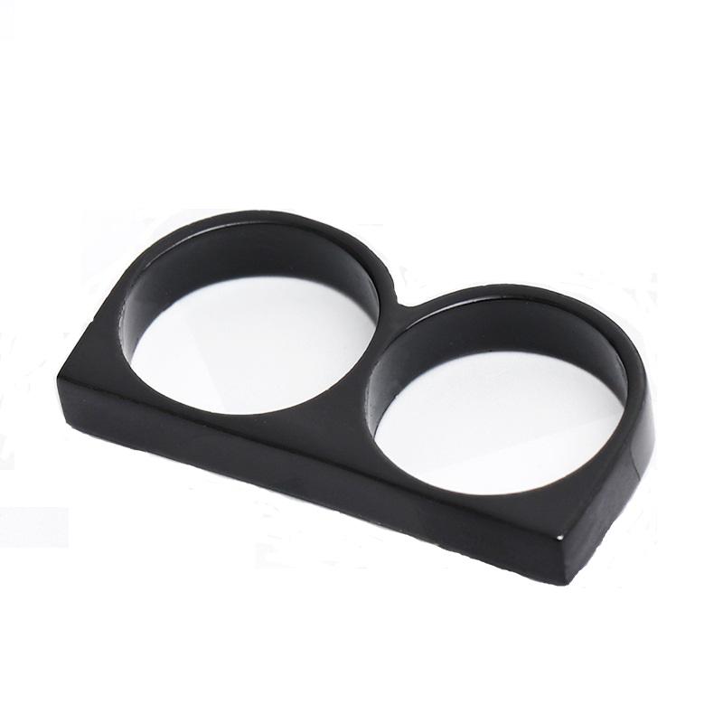 

Хип-Хоп Панк Кольцо-Кастет из Нержавеющей Стали и Латуни для Женщин/Мужчин Двухпальцевое Персональность Модные Украшения чёрный