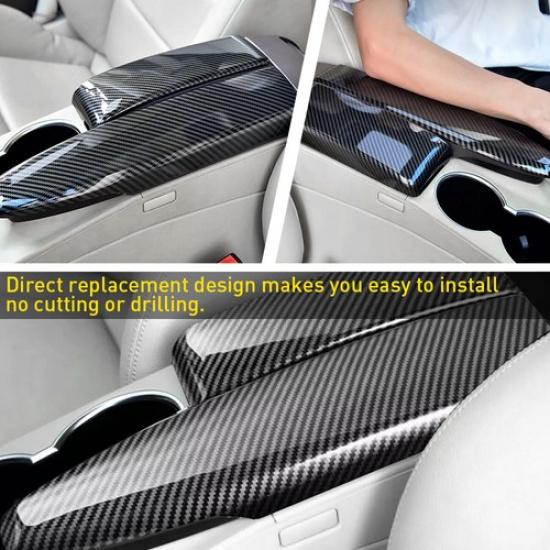 For 2008-14 Mercedes W204 C-Class C300 C63 AMG Carbon Fiber Armrest Cover Trim V