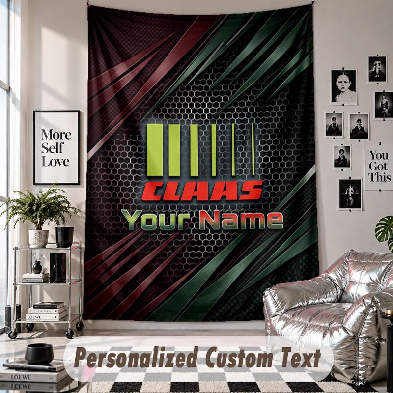 Wandbehang mit individuellem Namen & Text, CLAAS Dekorationstuch für Schlafzimmer