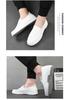 Herren Weiße Perforierte Leder Slip-On Krankenschwester Schuhe - Atmungsaktiv, Rutschfest, Verschleißfest, Lässige Flache Sohle Board Schuhe