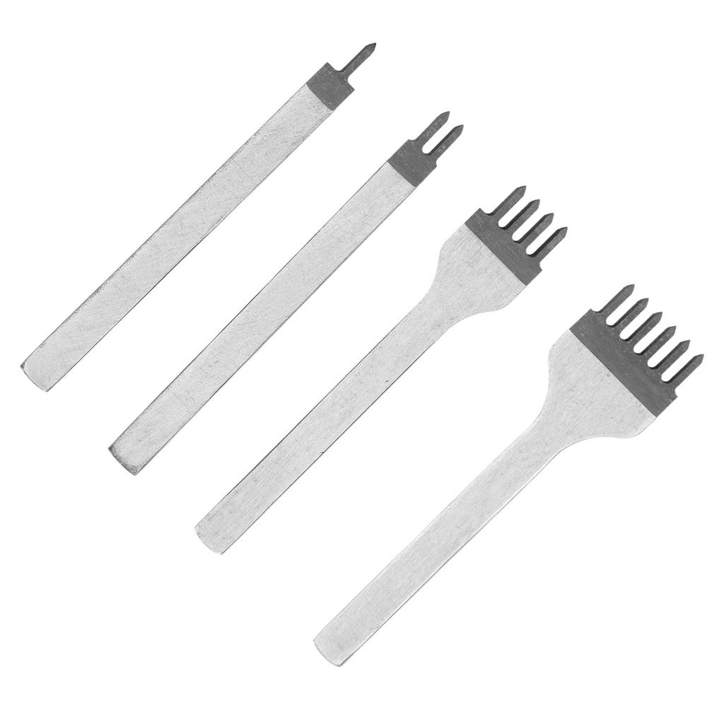 Rhombus Lacing Stitching Chisel Set Leather Craft Kits HSS Punching Stamping Prong Chisel
