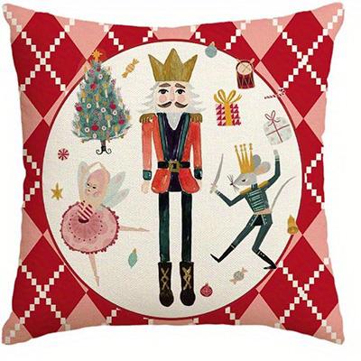 Home Decor Christmas-Themed Patterned Pillow Covers Pattern Cushion Cover Suitable For Sofa Bedroom Car Pillow Cover