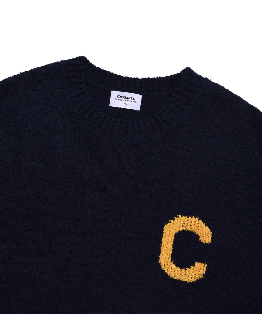 COVERNAT Middle C Logo Crewneck Knit Navy