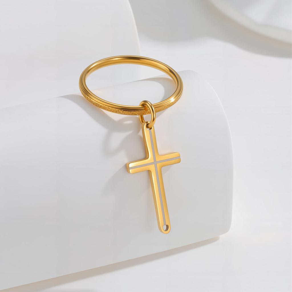 European-American Titanium Steel Stackable Finger Ring - Niche Design