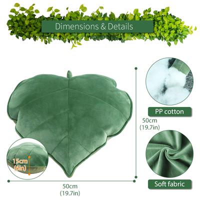3D Blatt Zierkissen Dekorative Pflanze Kissen Weiches Plüsch Blattförmiges Kissen Neuheit Plüsch Rückenlehnenkissen Pflanze Schlafkissen
