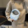 Niche versatile pleated plaid cloud bag underarm bag 2025 new cotton clothing bag fashionable and simple bubble handbag