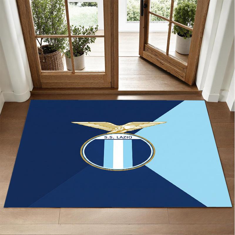 Lazio FC Design Crystal Velvet Rug Soft Decorative Mat for Bedroom Entrance