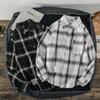 Men's Plaid Long Sleeve Shirt: Spring/Autumn Student Loose-Fit Button-Down Jacket - Hong Kong & Korean Style Trend
