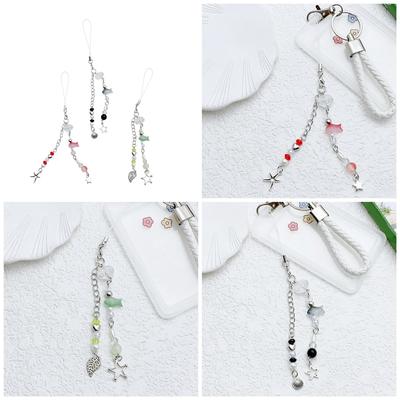 Handyanhänger aus Acryl und Legierung, farbenfroher Perlen-Schlüsselanhänger, stilvoller Taschenanhänger für den täglichen Gebrauch und zum Verschenken