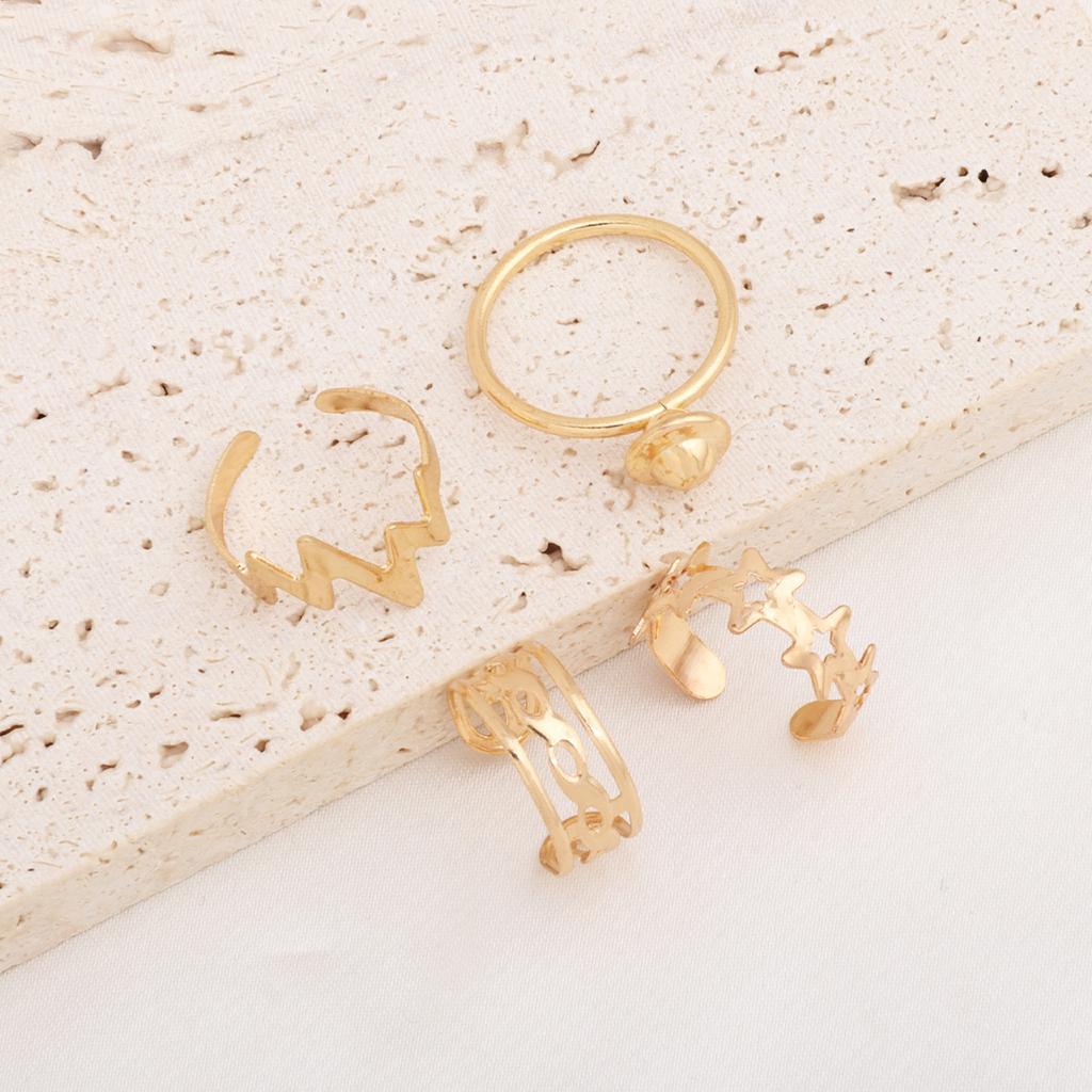 Butterfly Diamond Nine-piece Ring Geometric Star Animal Diamond Imitation Gemstone Jewelry Set