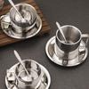 Stainless Steel Coffee Cup Set Double Wall Espresso Cup Practical Tea Cup  Household