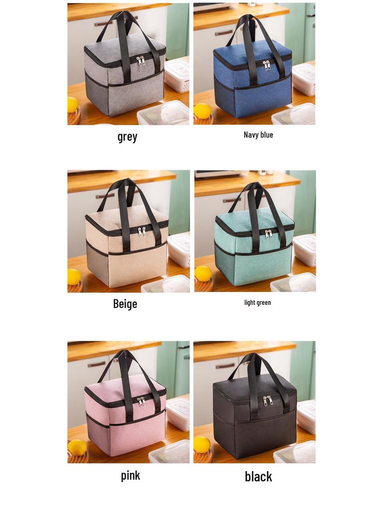 Cationic Waterproof Insulated Lunch Bag - Large Capacity, Thickened for Picnic or Handheld Use