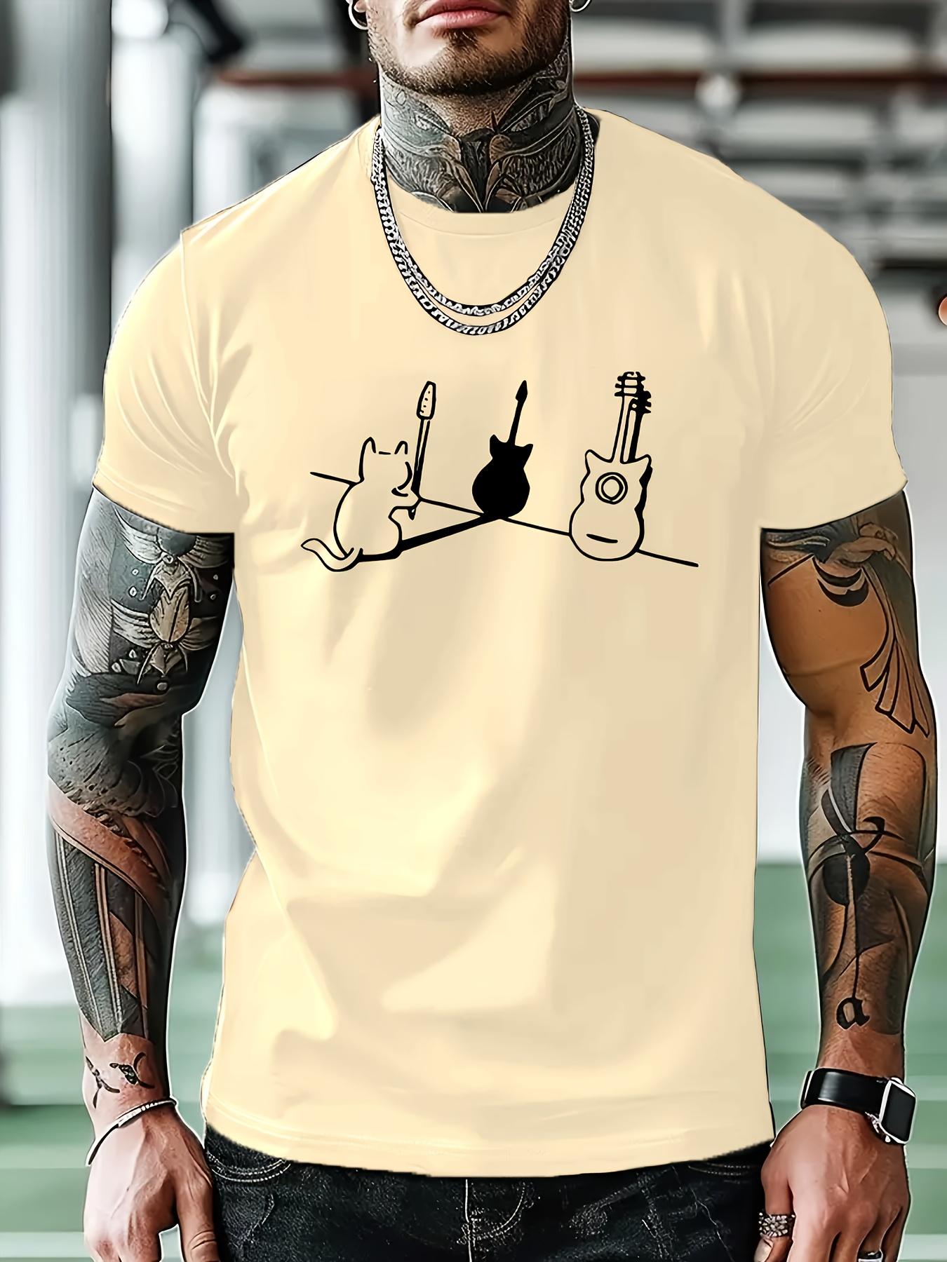 Casual Graphic T-shirt - Short Sleeve Crew Neck XL