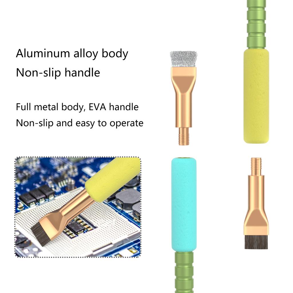 2Pcs ESD Safe Brush Cleaning Tool for Phone Motherboard Cleaner IC Glues Removal Cleaning Mobile Phone Repair Tool