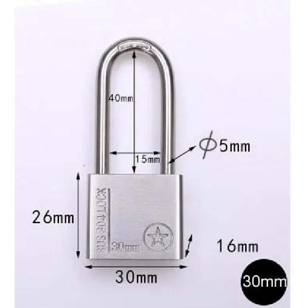 Factory Outlets Stainless Steel 304 Outdoor Padlock Waterproof Anti-rust Anti-theft Corrosion-resistant Ocean Ships Outdoor