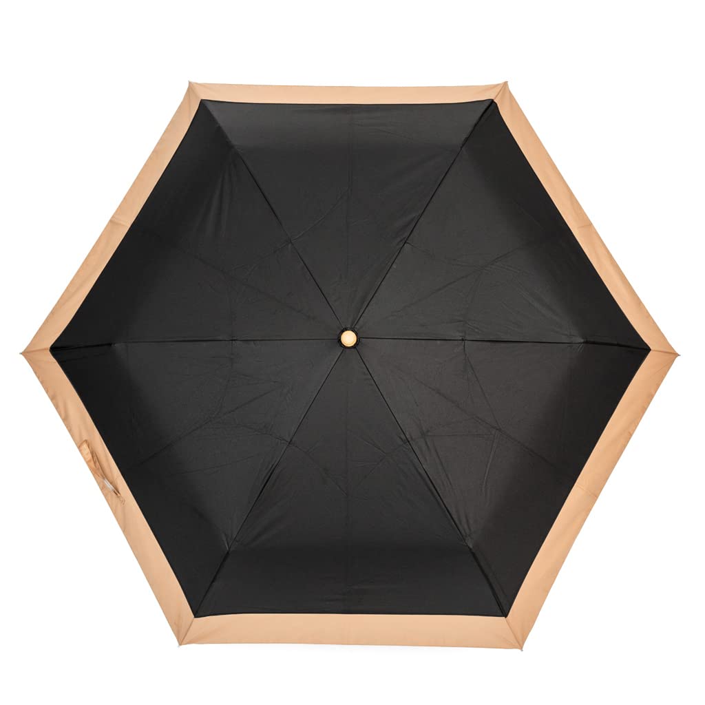 

VITAFELICE Складной зонт-парасоль Изогнутый бамбук в черном и бежевом Женский (Легкий, Ручка) (vsgz-452z)