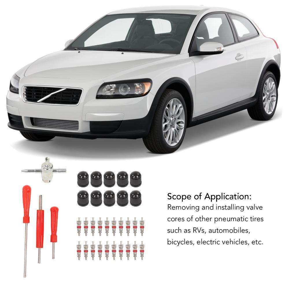 34PCS Multi-Style Wrench Valve Stem Installation Tool Tire Leak Repair & Maintenance