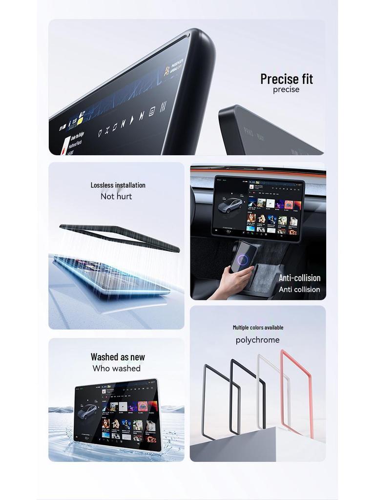 Tesla Model 3/Y/YL Screen Protector Silicone Frame Accessory
