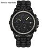 New Electronic Quartz Men's Watch Outdoor Mountaineering Sports Braided Calendar Men's Watch Three Eyes and Six Needles Watch