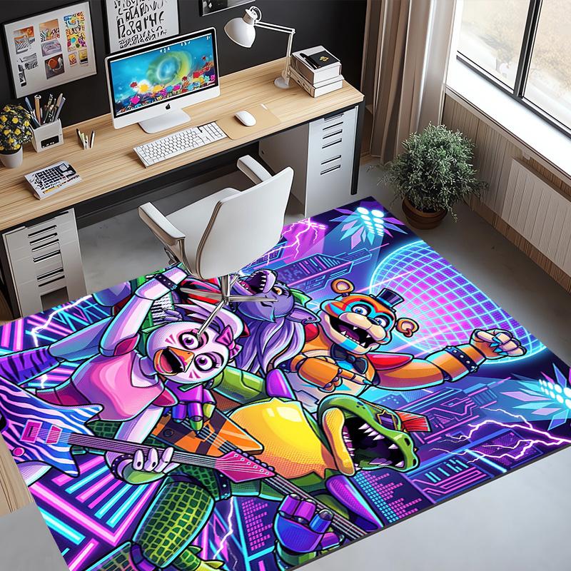 Five Nights at Freddy's Muster Teppich, Innen-/Außenmatte, für Picknick, Spielzimmer, Schlafzimmer, Büro, Wohnzimmer, Heimdeko Teppich, Geburtstagsgeschenk