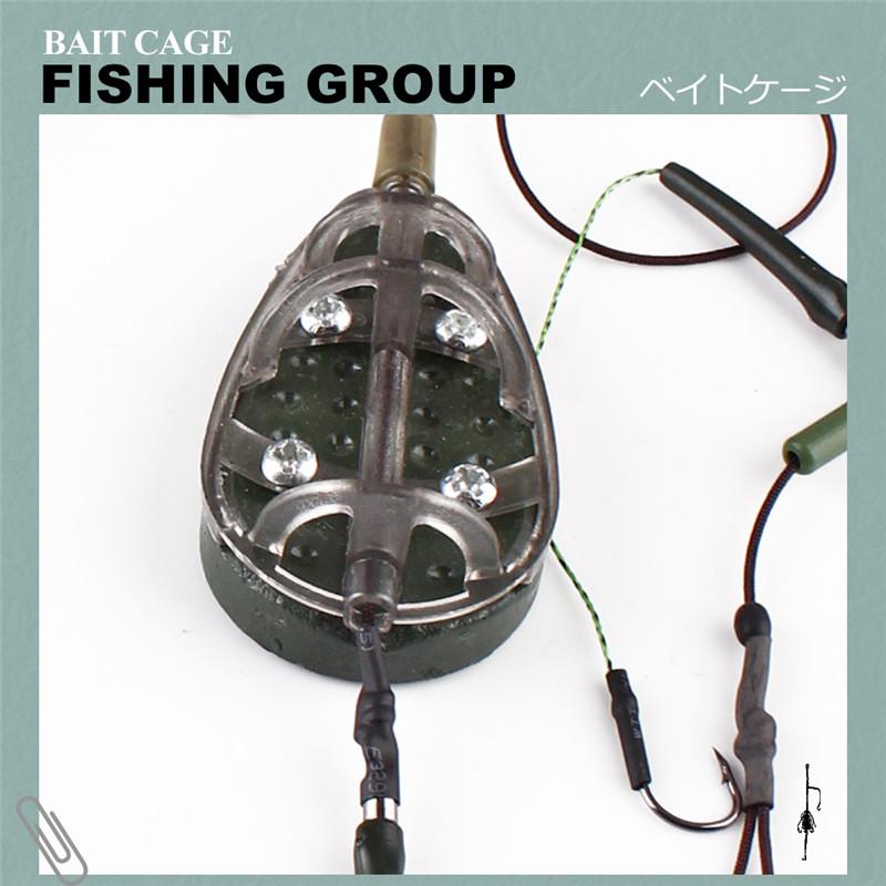 FTK European-Style Carp Fishing Hooks, Rig, Bait Cage, Feeder, Bait Dispenser, and Sinkers