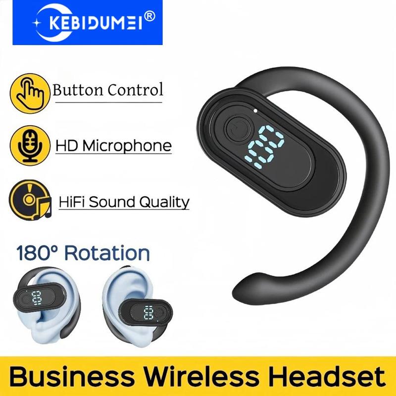 Bluetooth 5.4 Headphone Wireless Ear Hook Earphone HiFi Stereo Noise Reduction Headset Waterproof  Sports Earbud with Mic