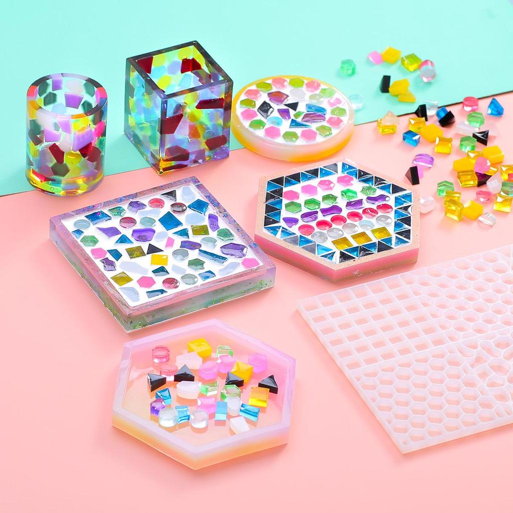 DIY Epoxy Silicone Mold for Creative Polka Dot Mosaic Coasters