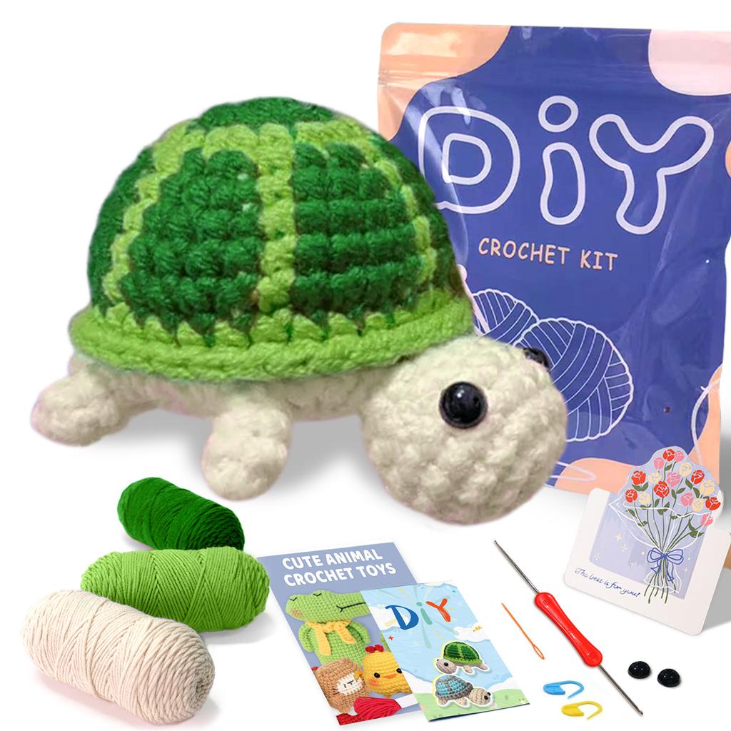 Turtle Knitting Kit for Beginners, Perfect Gift Idea for Craft Enthusiasts(Accessories In Random Color)