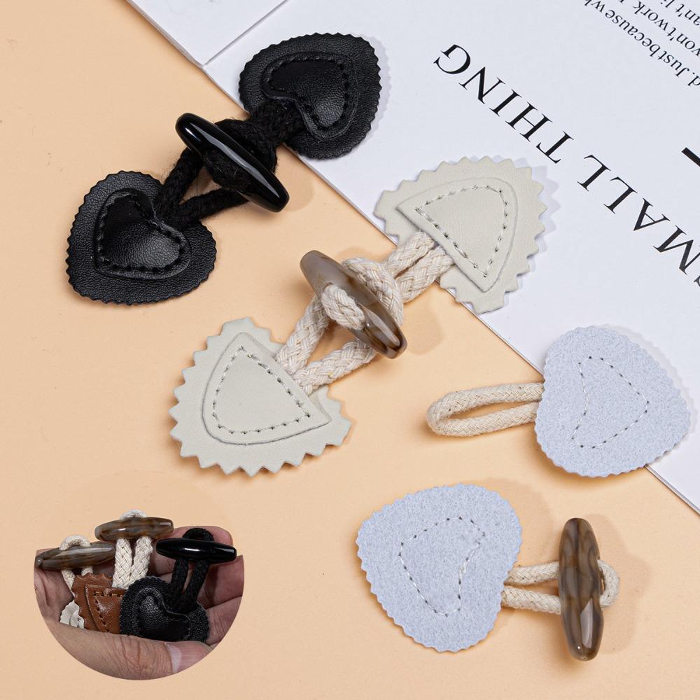 Cierre de Botón de Palanca con Diseño para Coser Estilo Vintage Botones de Cuerno de Resina Decoración para Ropa