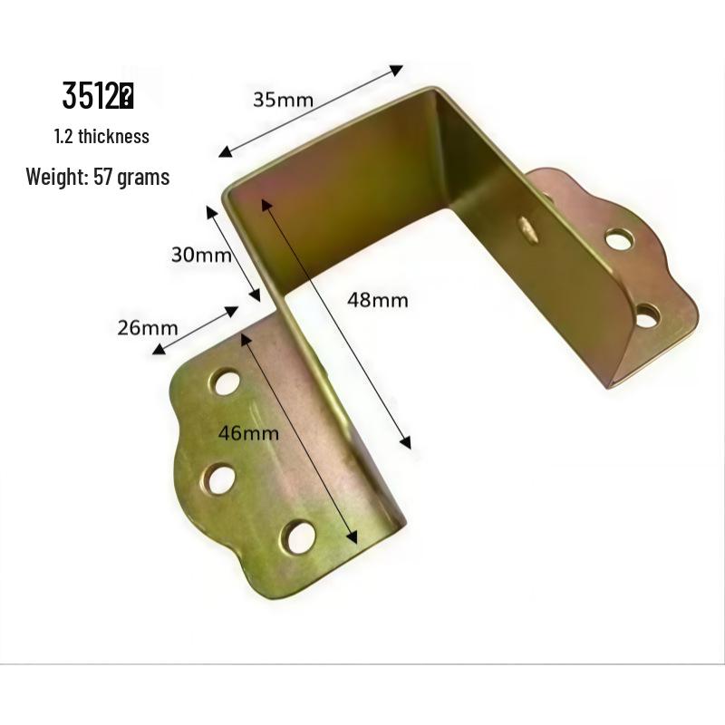 Konzola pantu zábradlí postele ve tvaru U z masivního dřeva s vkládací přezkou