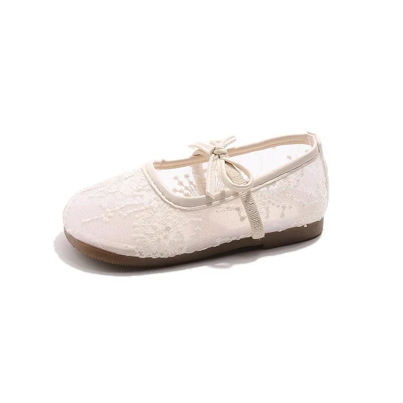 

Children Princess Sandals for Girls Summer New Fashion Korean Style Soft Anti-slippery Versatile Chic Lace Elegant Shoes 25