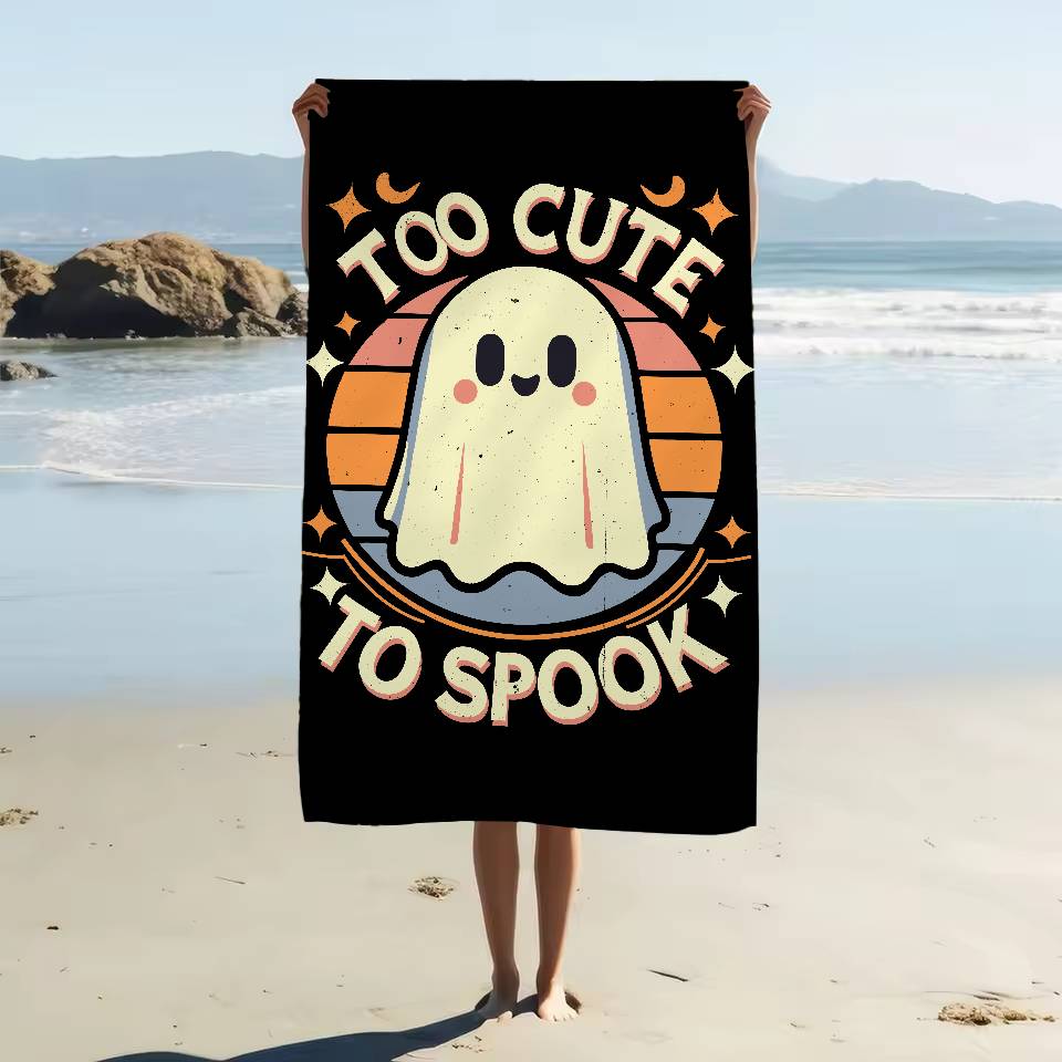 Retro Halloween Hexe Kürbis Geist Mikrofaser Decke Schnelltrocknend Strandtücher Druck Super Saugfähig Pooltuch Decke