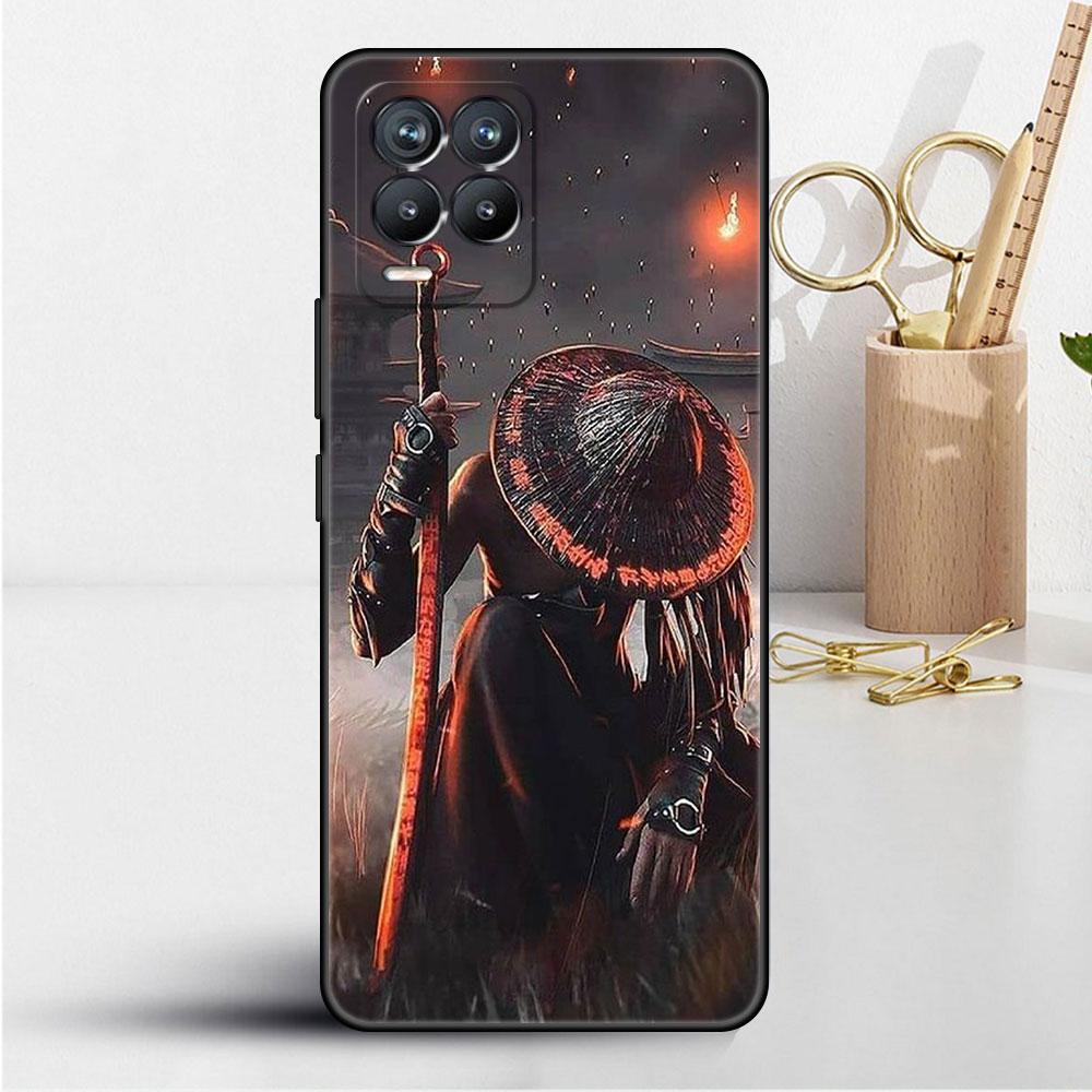 Krajinomalba Tušová malba Japonsko Samurajské umění Měkké TPU pouzdro pro Realme 8 C21 9 Pro 8i 9i GT Neo 3 2 C3 7 6 C21Y C15 C11 Kryt na telefon