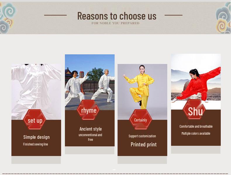 Tai Chi Suit for All Ages: Men's, Women's & Children's Practice and Performance Set