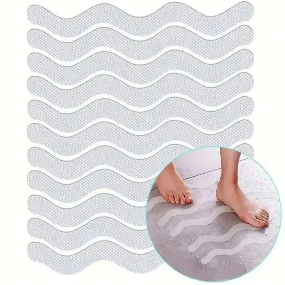 

6pcs/12pcs/24pcs 20cm Anti Slip Shower Stickers Non Slip Bathtub Stickers Bathtub Strips Adhesive Decals Bath Tub Shower Stairs 6pcs прозрачный