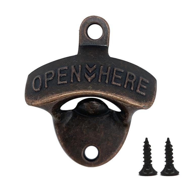 Antique Zinc Alloy Wall-Mounted Beer Bottle Opener