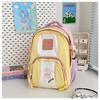 High Value, Fresh and Sweet, Contrasting Color Splicing Backpack, Girl Junior High School Student Lightweight Backpack