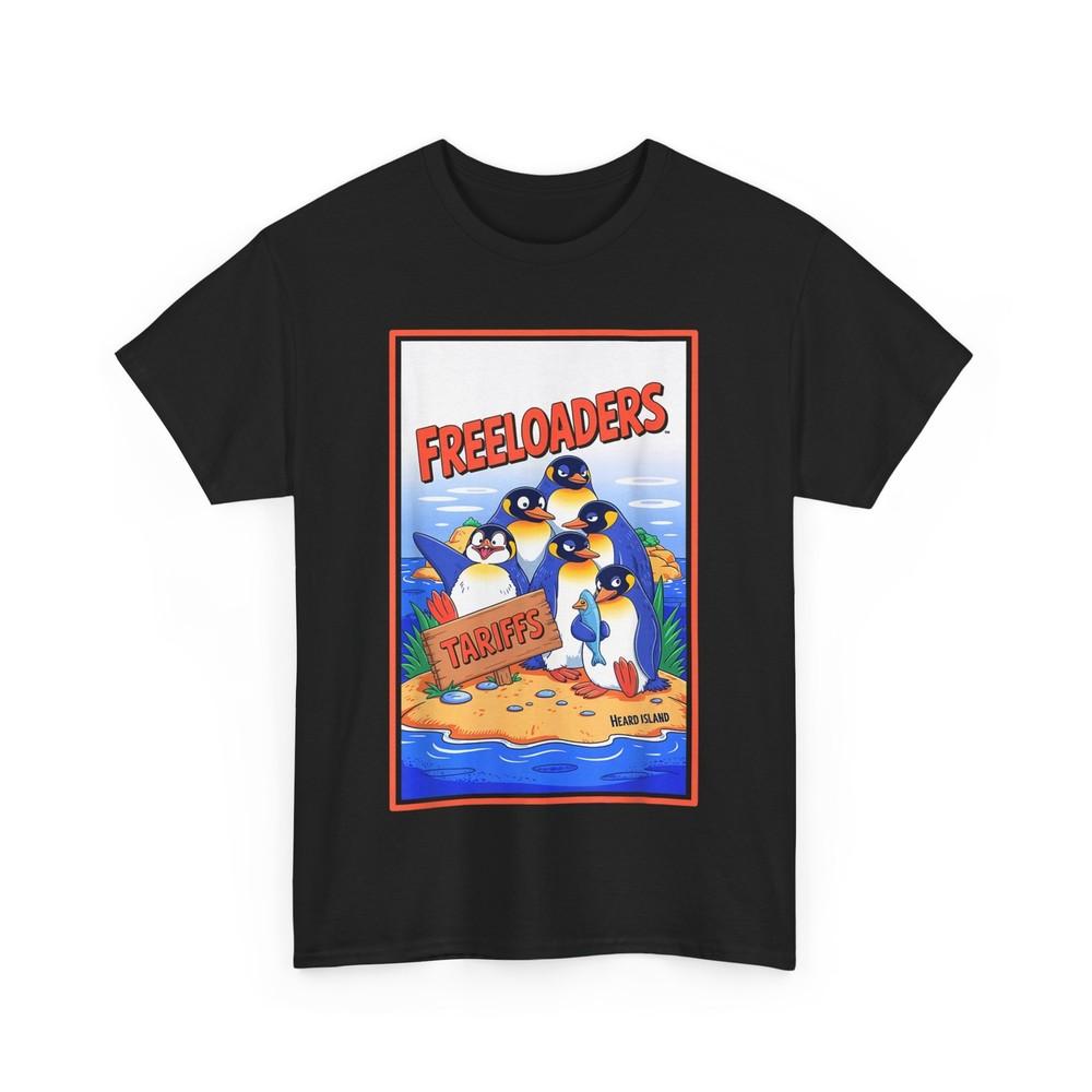 Penguins T-shirt, Penguins Tariffs Heard Island Penguins Funny Shirt Unisex T-Shirt L