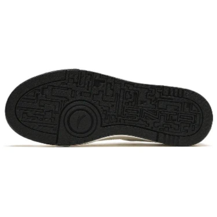 Anta Round Toe Lace-Up Shock Absorbing Wear-Resistant Low-Top Skate Shoes Men sneakers White Green 112418012-3