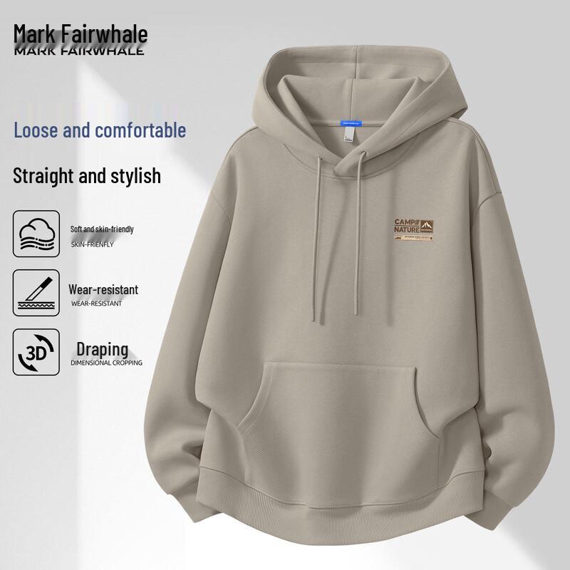 MARK FAIRWHALE Men s Hooded Retro Casual Sweatshirt 2XL