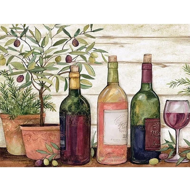 Diamond Embroidery Liqueur Full Drill Round/Square Diamond Painting Landscape Rhinestones Art Cross Stitch Kits Needlework