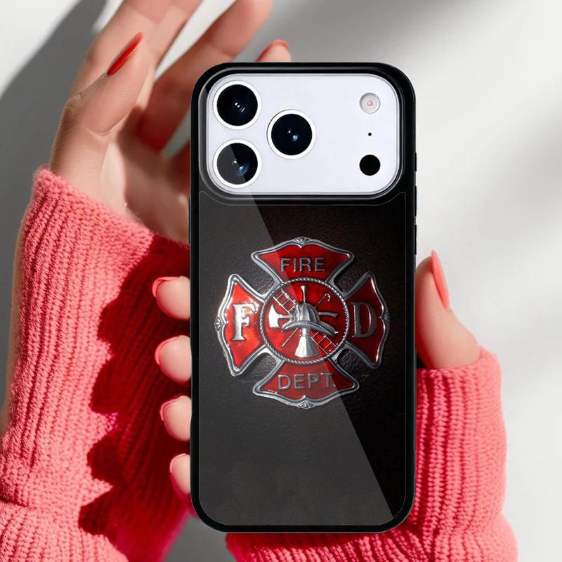 Fire Rescue Department Phone Case for iPhone 17 16 15 14 13 Pro Max Back Cover for 12 11 Pro Coque