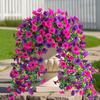 Artificial Morning Glory Wall Hanging Simulation Flowers Rattan Home Decoration Outdoor Wedding Party Garden Yard Decor
