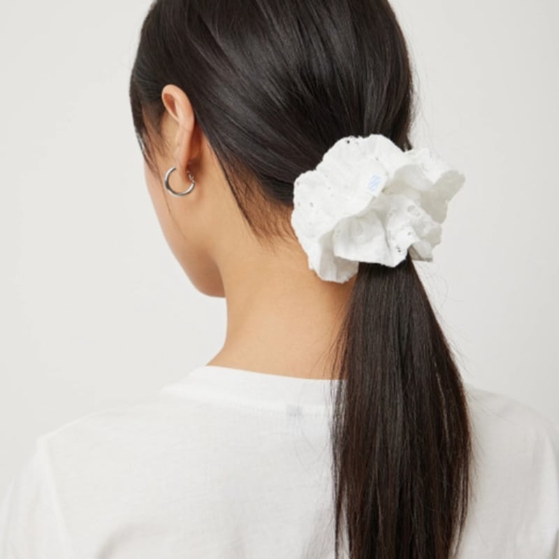 

SISLEY SIS Vivienne Lace/ Marine Stripe Scrunchie WH OS