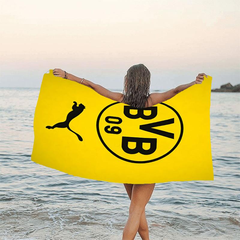 1pc B-BVB Beach Towel, Beach and Seaside Swimming Pool Equipment, Fashion Pattern, Rectangular, Travel Essentials