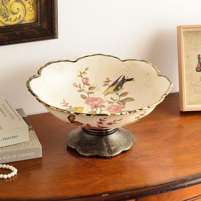 Retro Ceramic Fruit Bowl Set for Living Room and Dining Table