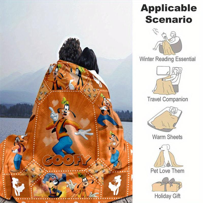 1pc Goofy Cartoon Print Blanket, Perfect for Home, Office, or Outdoor Use, Great Gift Idea!