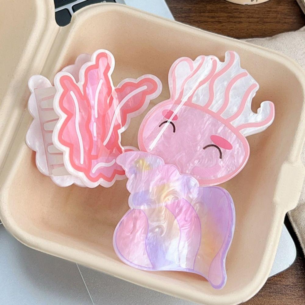 Acylic Cartoon Puppy Hair Clip Conch Small Shark Clip Ocean Animal Hair Claw  Hair Accessories